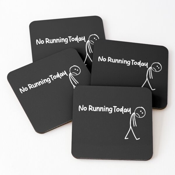 Item preview, No Running Today, Sad Stick Figure, Funny Father's Day, Running Lovers Tee, Running Quote designed and sold by PrintItStudio.