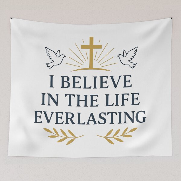 Item preview, Faithful Christian Quote Design with Doves and Cross. designed and sold by loveandlightrb.