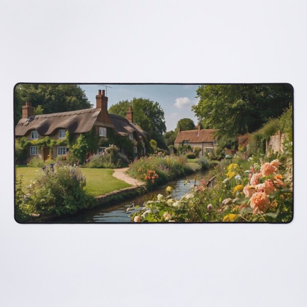 Item preview, Cottage by the Canal in an English Flower Village designed and sold by BlareBlare.