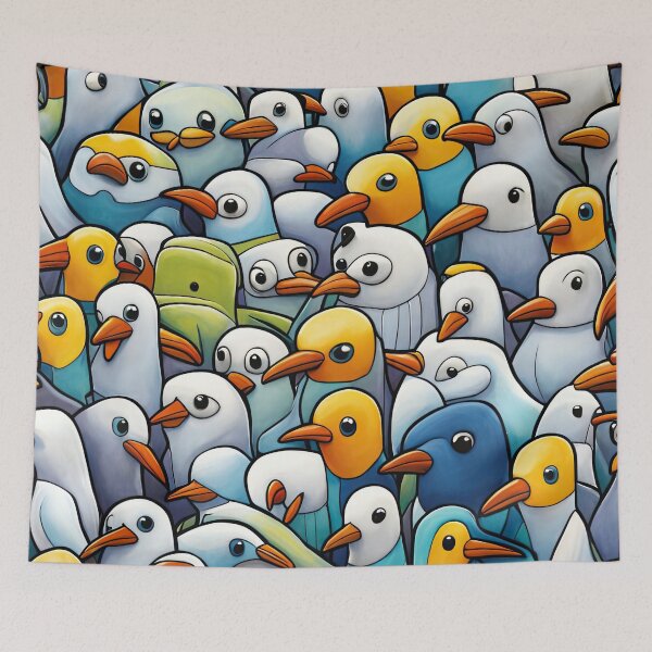 Item preview, Field of seagulls designed and sold by Colin Bentham.