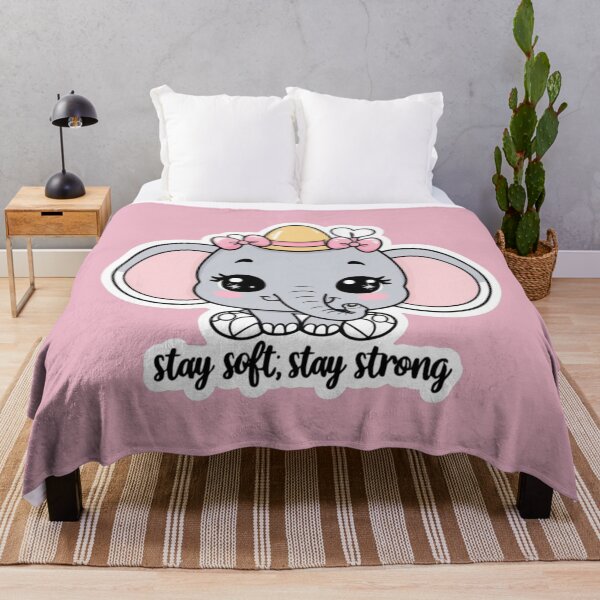 Item preview, Cute Baby Elephant Motivation Stay Soft Stay Strong designed and sold by Trueways.