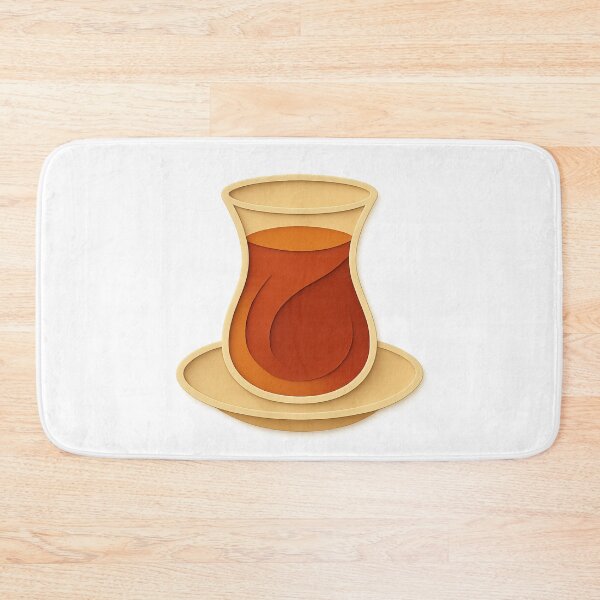 Item preview, Paper-Cut Turkish Tea Glass Art – Modern Layered Craft Style | Red Turkish Flag Inspired | Istanbul Turkey Design designed and sold by Globalcitytees.