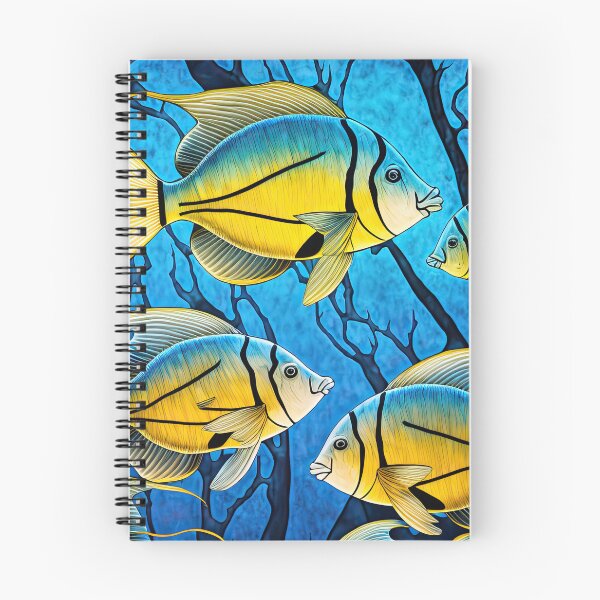 Item preview, Yellow fish in a dark coral forest designed and sold by nikigoessi.