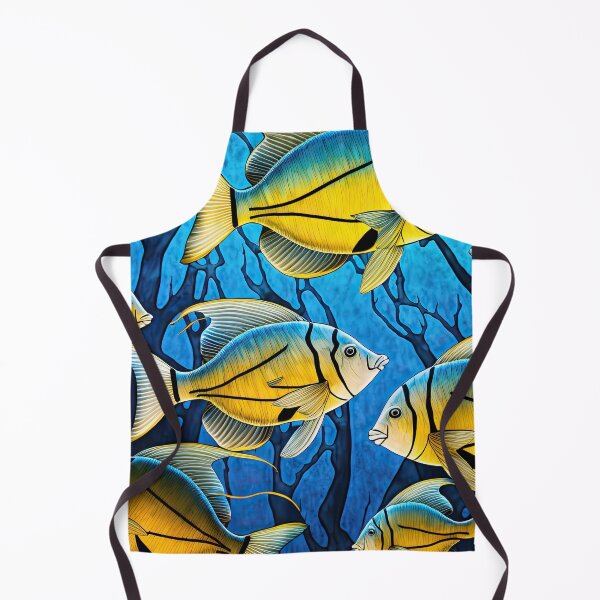 Item preview, Yellow fish in a dark coral forest designed and sold by nikigoessi.