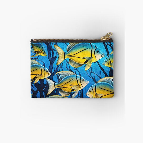 Item preview, Yellow fish in a dark coral forest designed and sold by nikigoessi.