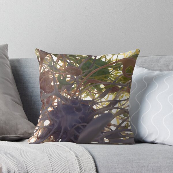 Item preview, Abstract Nerve Cells 3D | Neuronal Network Organic Bio-Art Pastel designed and sold by Keltoi-art.