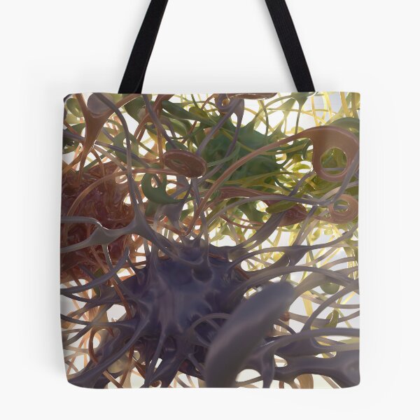 Item preview, Abstract Nerve Cells 3D | Neuronal Network Organic Bio-Art Pastel designed and sold by Keltoi-art.
