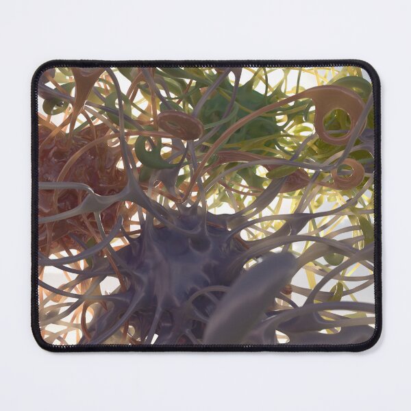 Item preview, Abstract Nerve Cells 3D | Neuronal Network Organic Bio-Art Pastel designed and sold by Keltoi-art.