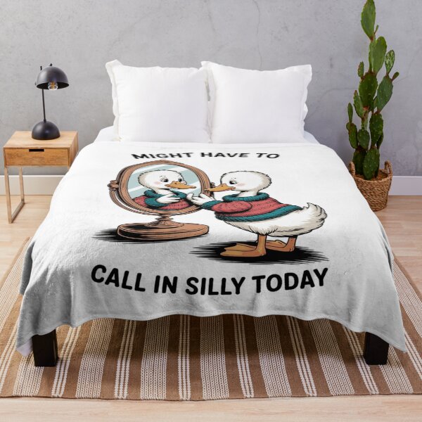 Item preview, Goose Might Have To Call In Silly Today designed and sold by lilLilaBatArt.