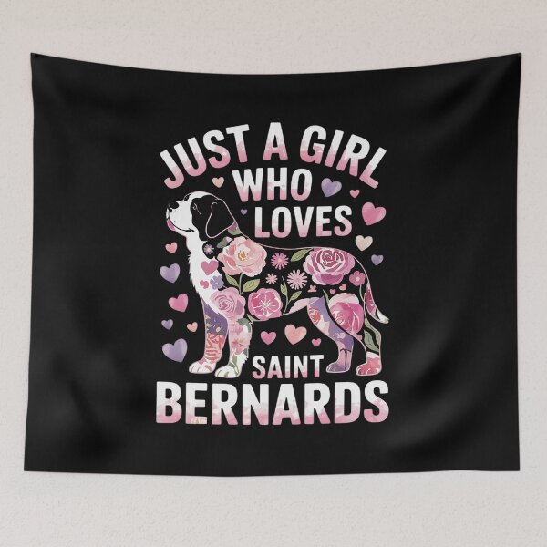 Item preview, Saint Bernard Just A Girl Who Loves Dog Flower Women Floral  designed and sold by KotexTemu.
