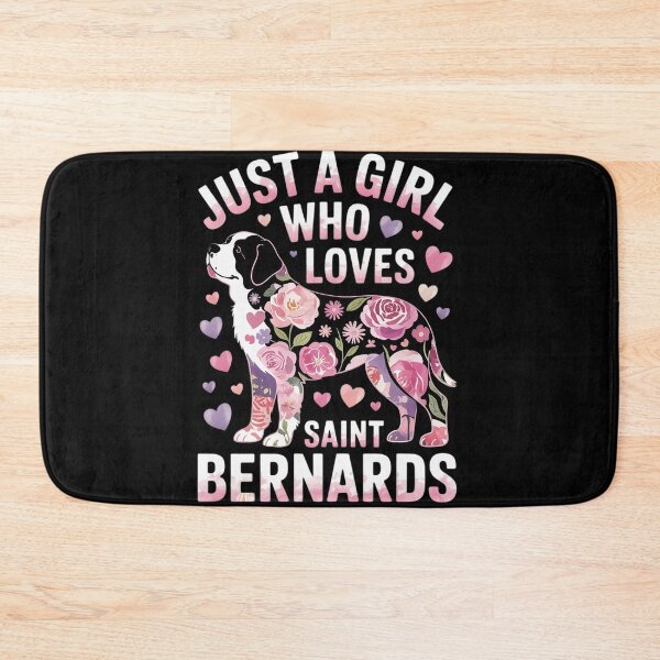Item preview, Saint Bernard Just A Girl Who Loves Dog Flower Women Floral  designed and sold by KotexTemu.