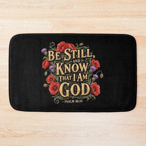 Item preview, Psalm 46:10 Be Still and Know | Vintage Scripture Ornate Typography designed and sold by ebocraft.
