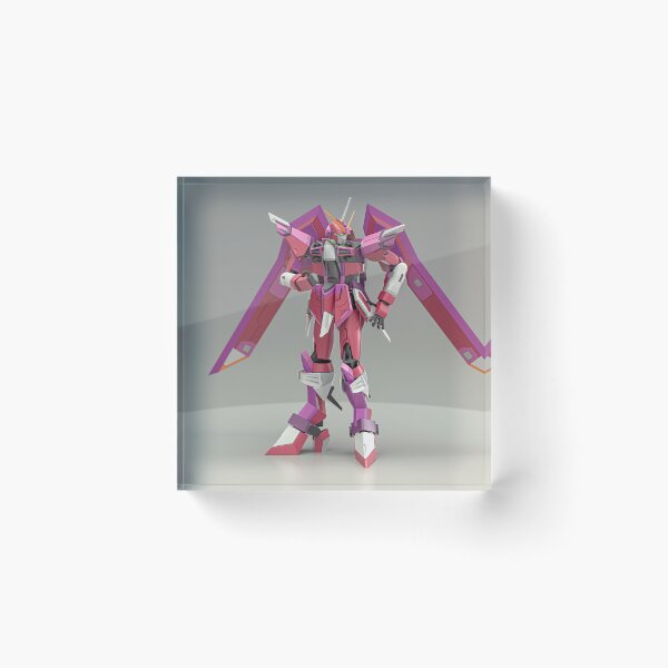 Item preview, Pink Gundam 3D Mecha Angular Wings | Robotic Science Fiction Art Collection designed and sold by Keltoi-art.