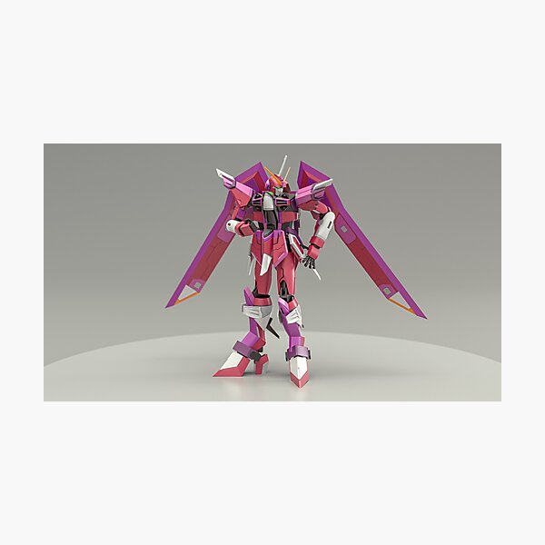 Item preview, Pink Gundam 3D Mecha Angular Wings | Robotic Science Fiction Art Collection designed and sold by Keltoi-art.