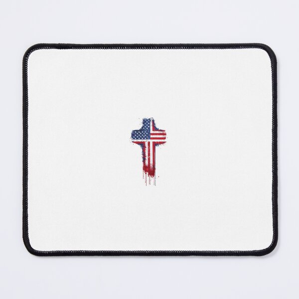 Item preview, Patriotic Jesus Cross in the colors of the American flag designed and sold by XavuniverS.