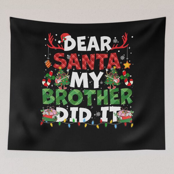 Item preview, Vintage Holiday Did Santa Funny My It Retro Christmas Dear Brother designed and sold by MediarMedic.