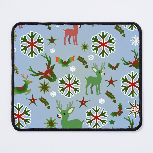 Item preview, Cute Christmas Reindeer Pattern • Winter Blue Holiday Snowflake Seamless Design designed and sold by HopeAndHustle.