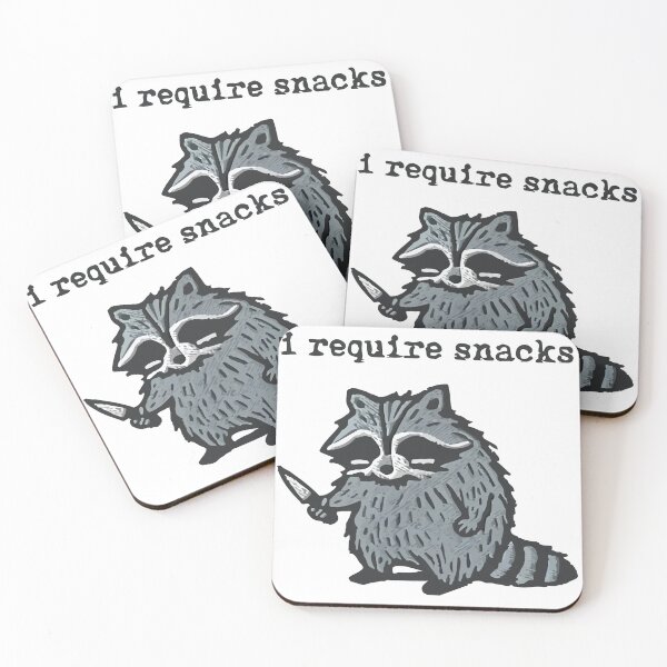 Item preview, i Require Snacks Embroidered Raccoon, Raccoon Lovers, Goblincore Animal Lover Gift, Cozy Snack Gremlin designed and sold by PrintItStudio.