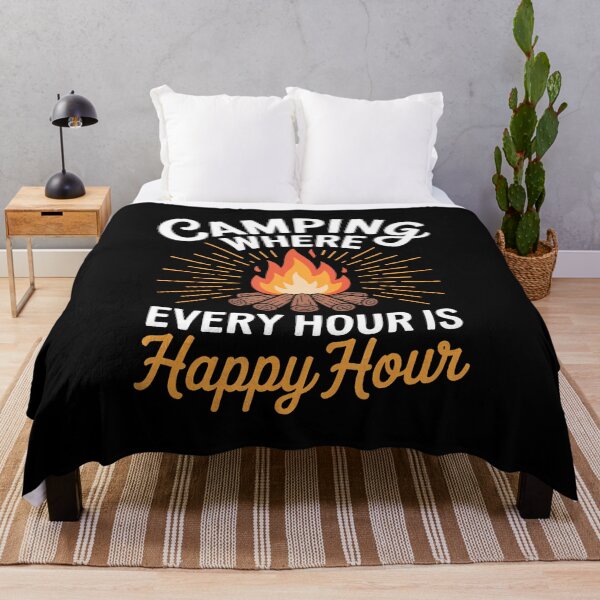 Item preview, Camping Where Every Hour Is Happy Hour designed and sold by LeanneSandra.