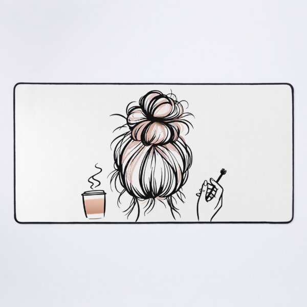 Item preview, Messy Bun Coffee Girl Boss Life designed and sold by DrawDrip.