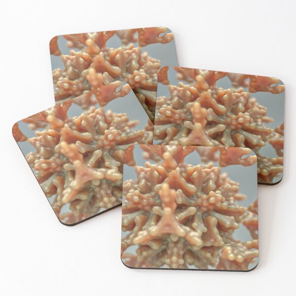 Item preview, Abstract Organic 3D Reef Sculpture | Cellular Form Coral Salmon Art designed and sold by Keltoi-art.