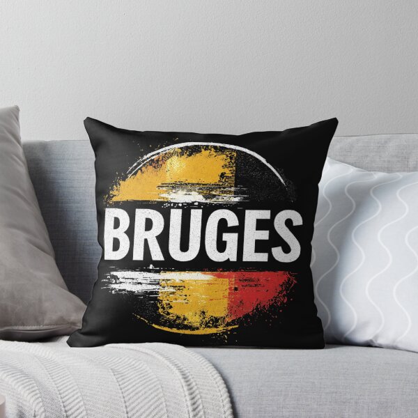 Item preview,  Bruges Belgium Flag Colors Distressed Vintage Travel   Circle Design designed and sold by Blurbean.