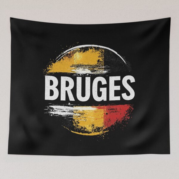 Item preview,  Bruges Belgium Flag Colors Distressed Vintage Travel   Circle Design designed and sold by Blurbean.