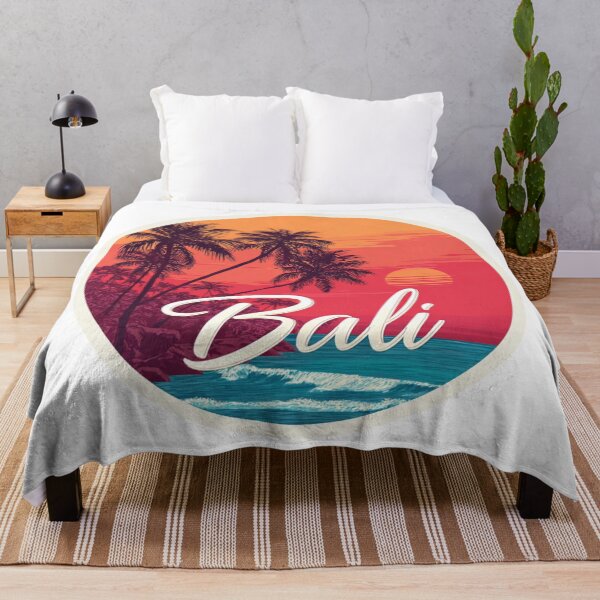 Item preview, Bali Indonesia Tropical Palm Trees Sunset Beach Paradise Circle designed and sold by Blurbean.