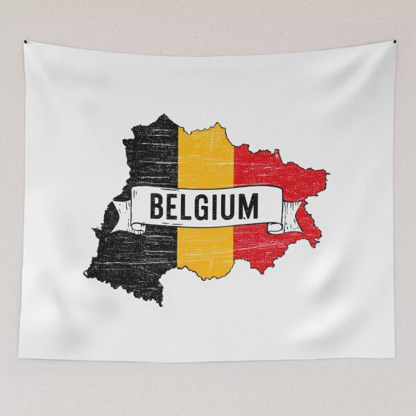 Item preview, Belgium Country Map Belgian Flag Colors Vintage   Distressed Design designed and sold by Blurbean.