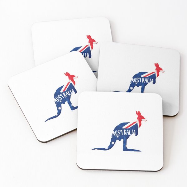 Item preview,  Australia Kangaroo Silhouette Australian Flag Design   Patriotic Sticker designed and sold by Blurbean.