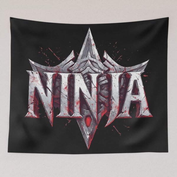 Item preview, Metal Ninja Logo – Sharp Silver Shuriken Style Design designed and sold by SweetRossel.