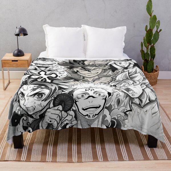 Item preview, Epic Anime Hero Collage – Dynamic Black & White Action Art designed and sold by Dyan4.