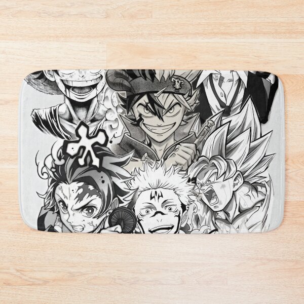 Item preview, Epic Anime Hero Collage – Dynamic Black & White Action Art designed and sold by Dyan4.
