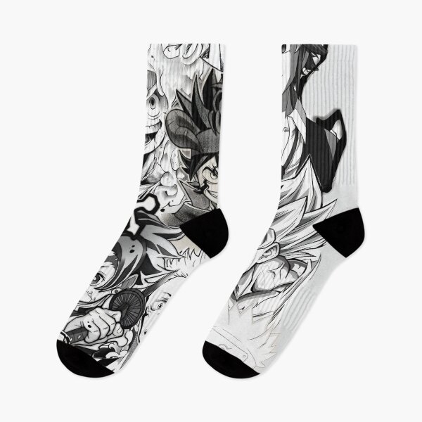 Item preview, Epic Anime Hero Collage – Dynamic Black & White Action Art designed and sold by Dyan4.