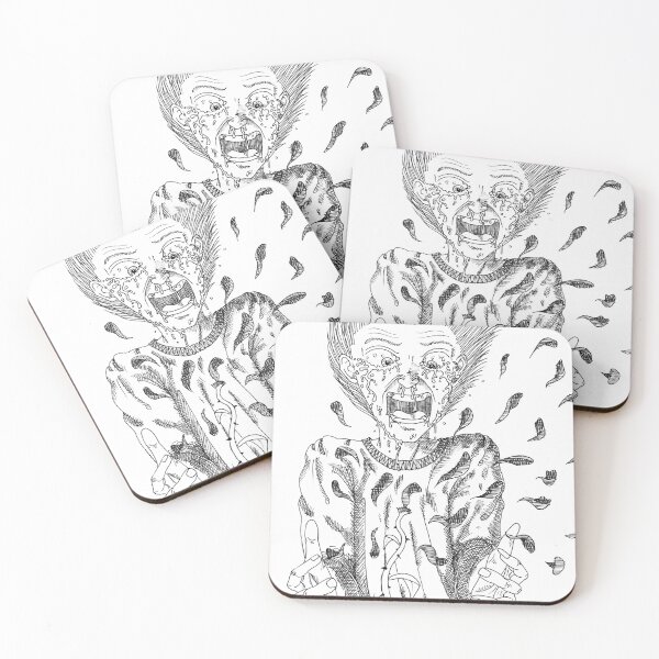 Item preview, Roses' Petals Explosion Black & White Drawing | Dramatic Emotional Suffering Art designed and sold by Keltoi-art.