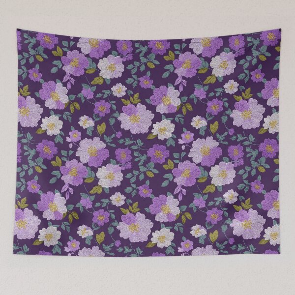 Item preview, Colorful Delicate Floral Embroidered Print For Home Accent designed and sold by RoyalStarsPatts.