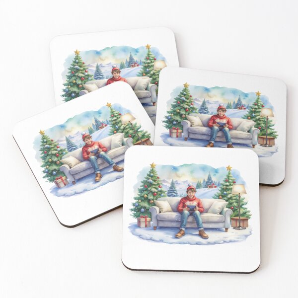 Item preview, Cozy Christmas Scene with Gamer designed and sold by Litely.
