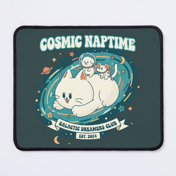 Item preview, Cosmic Naptime Galactic Dreamers Club - Cute Cat Space Art designed and sold by AwesomeBeyondLimits.