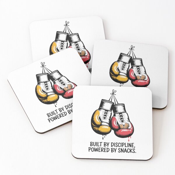 Item preview, Built by Discipline, Powered by Snacks – Minimalist Boxing Gloves Street Art Design designed and sold by WSPrintCrafter.