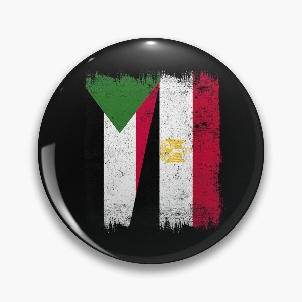 Item preview, Sudan Egypt Half Flag Scene With Distressed Texture designed and sold by khdmalakarak.