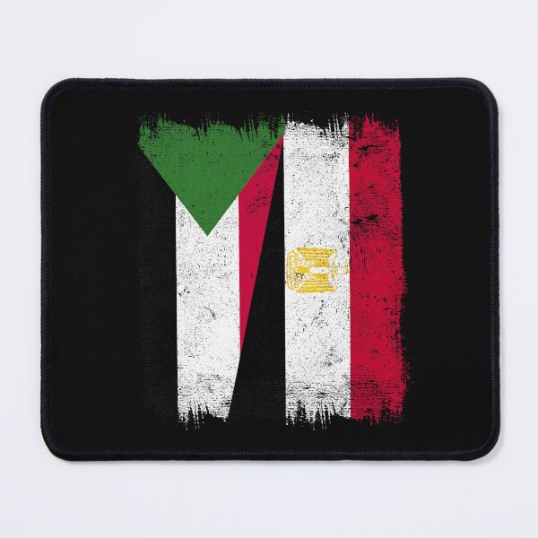 Item preview, Sudan Egypt Half Flag Scene With Distressed Texture designed and sold by khdmalakarak.
