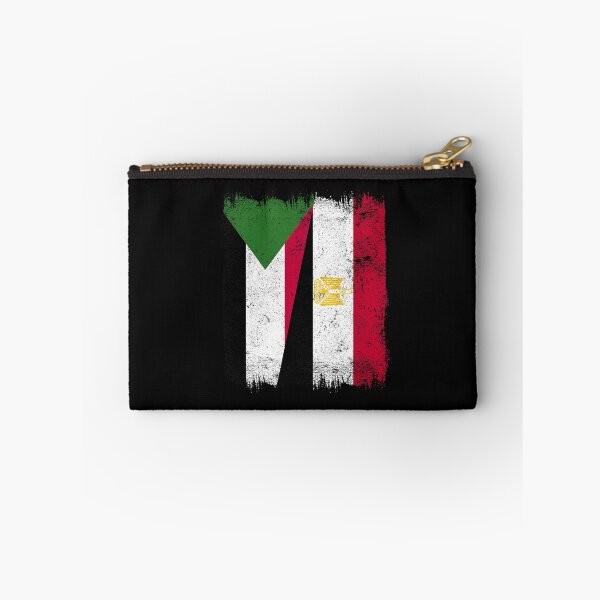 Item preview, Sudan Egypt Half Flag Scene With Distressed Texture designed and sold by khdmalakarak.