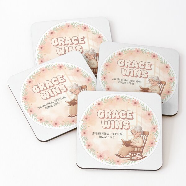 Item preview, Grace Wins Aesthetic Christian Sticker designed and sold by vineartstudio.