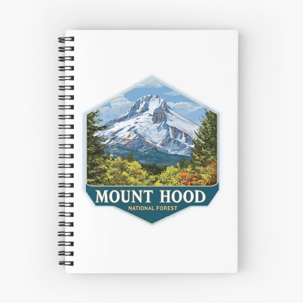 Item preview, Mount Hood National Forest Autumn Colors Hexagonal Outdoor Badge designed and sold by Blurbean.