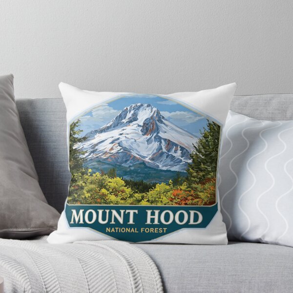 Item preview, Mount Hood National Forest Autumn Colors Hexagonal Outdoor Badge designed and sold by Blurbean.