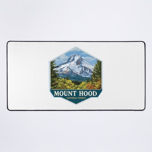 Item preview, Mount Hood National Forest Autumn Colors Hexagonal Outdoor Badge designed and sold by Blurbean.