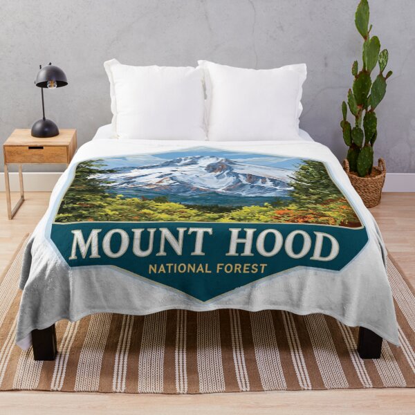 Item preview, Mount Hood National Forest Autumn Colors Hexagonal Outdoor Badge designed and sold by Blurbean.