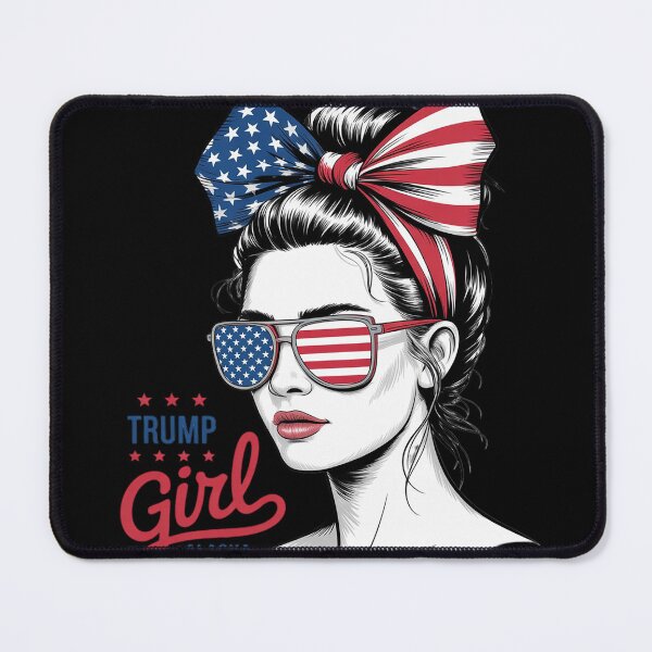 Item preview, Alaska For Trump USA Flag Trump Girl Messy Bun  designed and sold by VerseFarm.