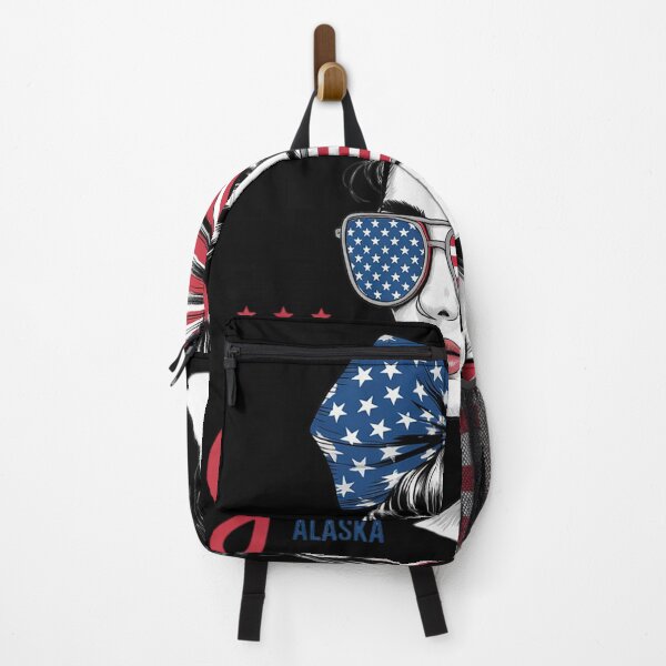 Item preview, Alaska For Trump USA Flag Trump Girl Messy Bun designed and sold by VerseFarm.