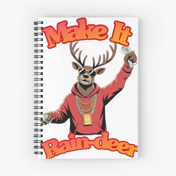 Item preview, Make It Rain-deer | Funny Hip Hop Christmas Reindeer Rapper T-Shirt designed and sold by UlisseArt.